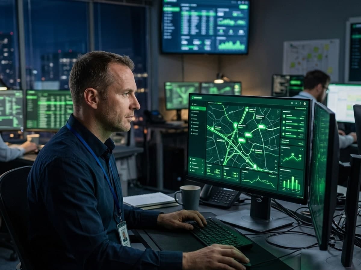 GPS fleet tracking and logistics monitoring